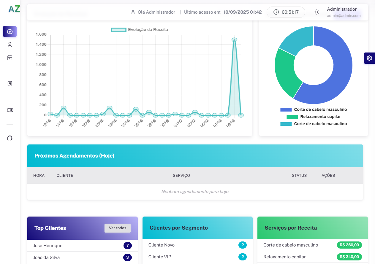 Print do sistema AgendaZ